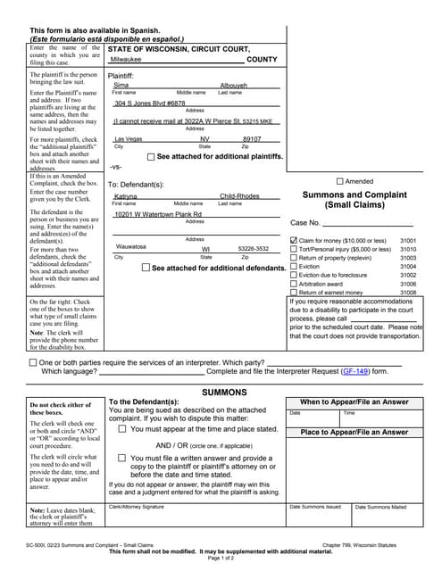 Sample California complaint for assault and battery | PDF