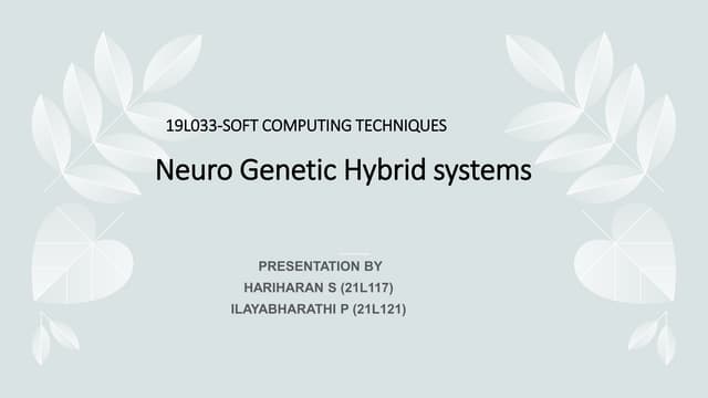 SC-soft computig ngeugro gegnetgic gghybrid systemgs
