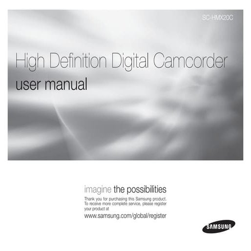 Samsung Camcorder SC-HMX20C User Manual | PDF