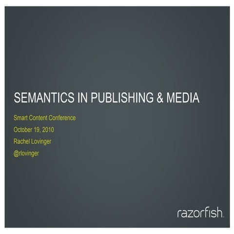 Semantics in Publishing & Media