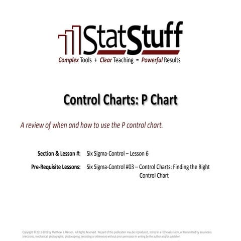 Control Charts: P Chart