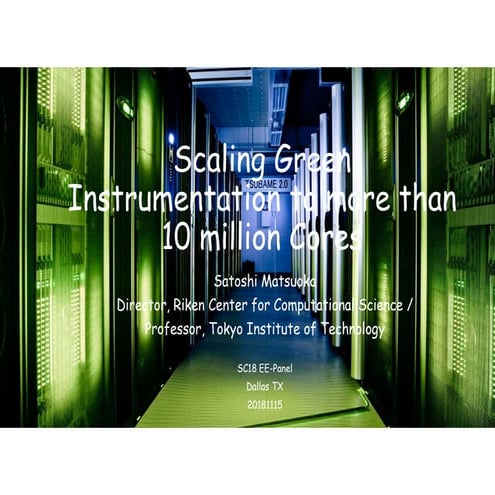Scaling Green Instrumentation to more than 10 Million Cores