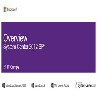 System Center 2012 SP1 Overview and...