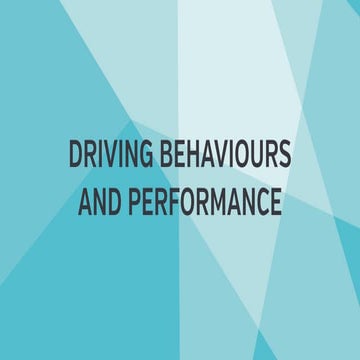 Develop a World Class Culture - Driving behaviours and performance