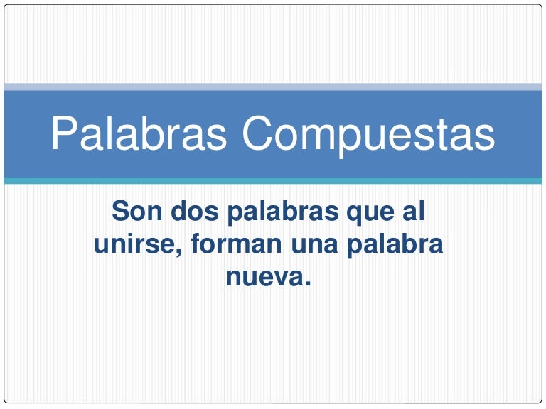 Spanish compound words