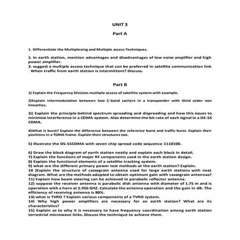 Sc 3 and 4 th unit questions