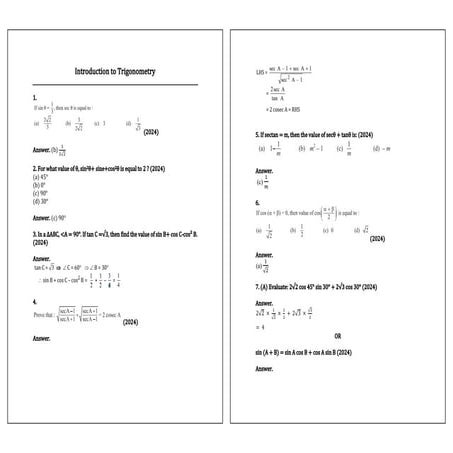 Trigonometry class 10th PYQ 2025 board exam.pdf