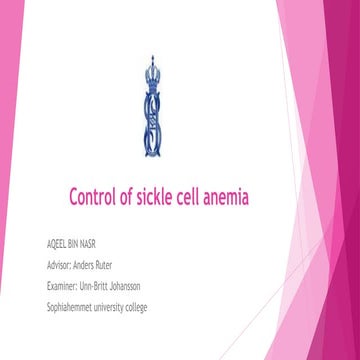 Control of sickle cell anemia
