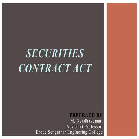SCA - Security Contract Act | PPTX