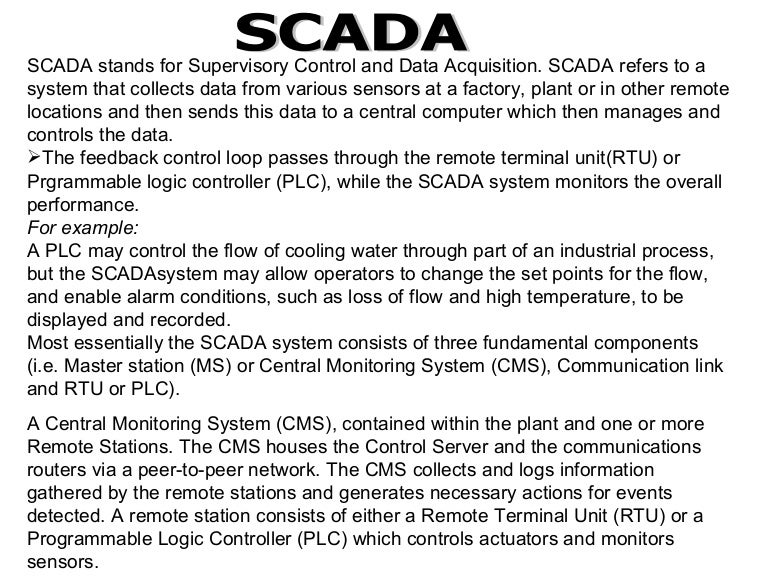 Scada System flow chart diagram 