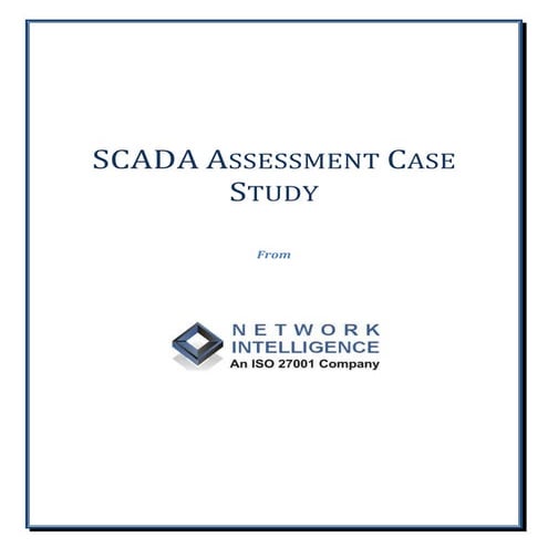 Scada assessment case study