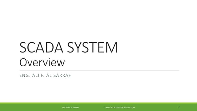 Scada system ( Overview )