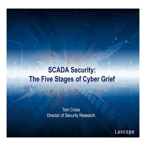 SCADA Security: The Five Stages of Cyber Grief