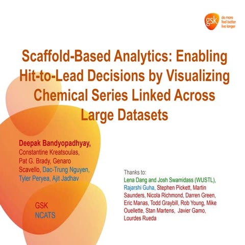 Scaffold-based Analytics: Enabling Hit-to-Lead Decisions by Visualizing Chemi...