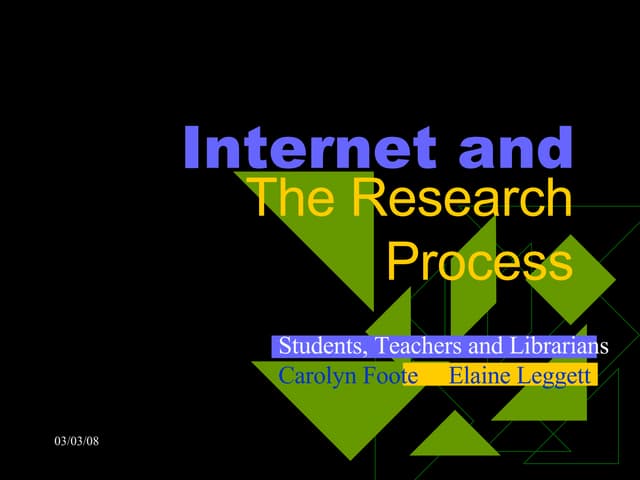 Scaffolding the Research Process
