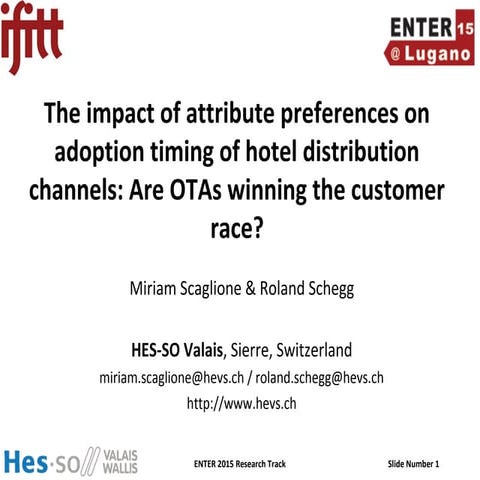 The impact of attribute preferences on adoption timing of hotel distribution ...