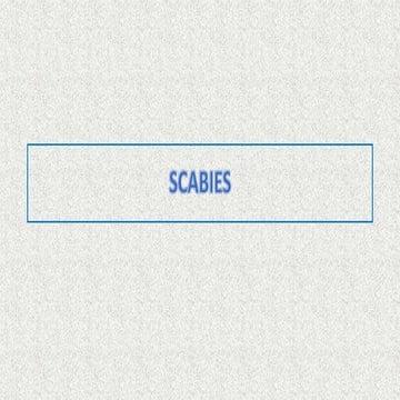Scabies / Dermatology