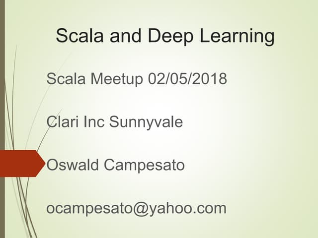Scala and Deep Learning