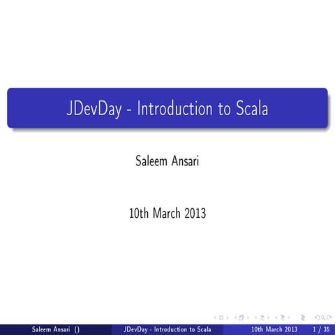 Introduction to Scala | PPT