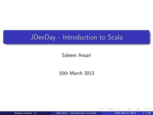 Introduction to Scala