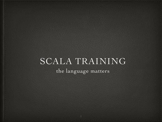 Scala the language matters