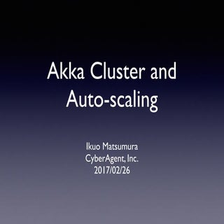 Akka Cluster and Auto-scaling