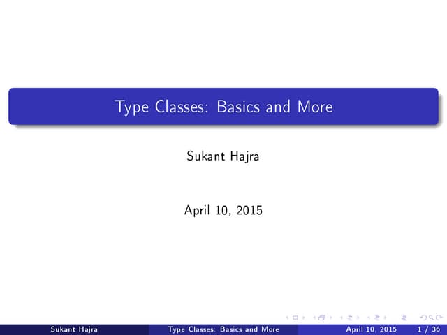 Scala Type Classes:  Basics and More