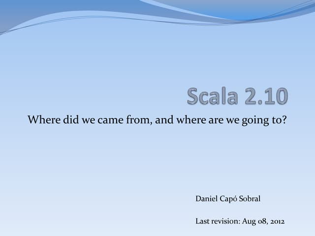 Scala 2.10.0 (english version)