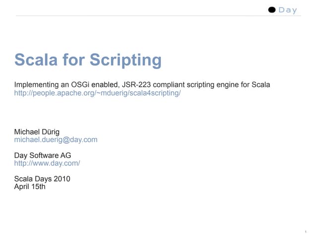 Scala for scripting