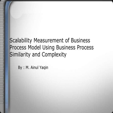 Scalability measurement of business process model using business ...