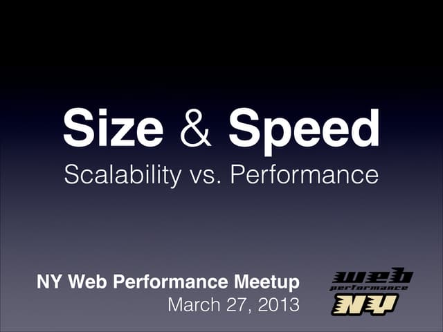 Scalability vs. Performance