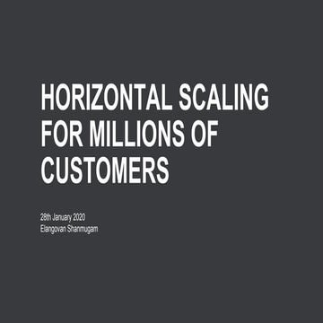 Horizontal Scaling for Millions of Customers! 