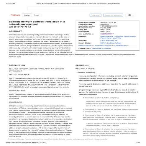 Scalable networ...a network environment   google patents