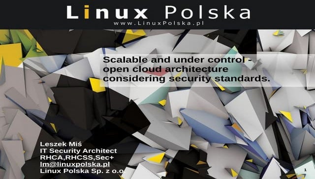Atmosphere 2014: Scalable and under control - open cloud architecture conside...
