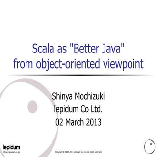 Scala as "Better Java" from object-...