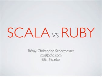 Scala vs Ruby