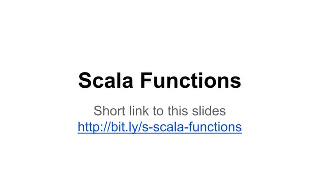 Scala functions