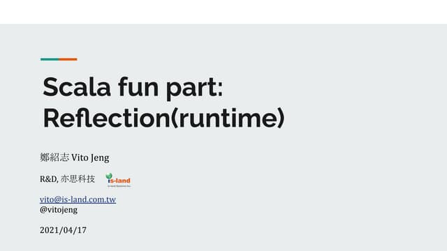 Scala fun part: Reflection(runtime)