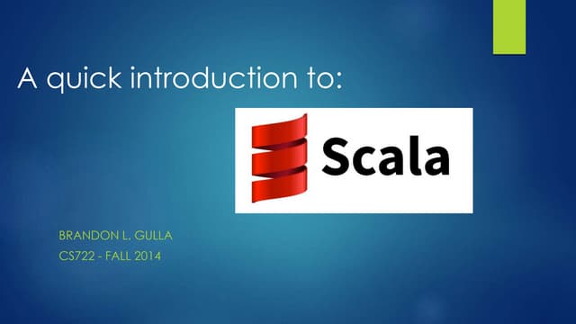 Scala for n00bs by a n00b. | PPT