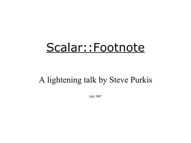 Scalar::Footnote