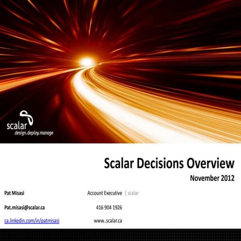 Scalar corporate overview nov 2012