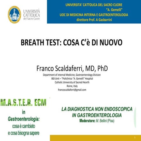 Scaldaferri F. Breath Test cosa c'è di nuovo. ASMaD 2016 | PPT