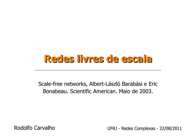 Redes livres de escala