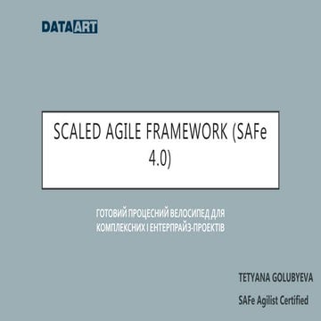 Tatyana Golubyeva "Scaled agile framework"