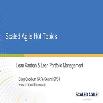 Lean Kanban and Lean Portfolio Management in SAFe 4.5