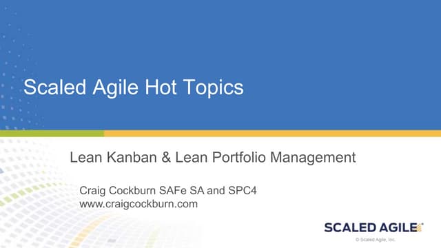 Lean Kanban and Lean Portfolio Management in SAFe 4.5