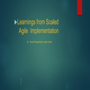 Scaled agile implementation