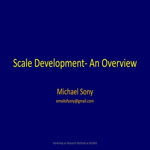 Scale development