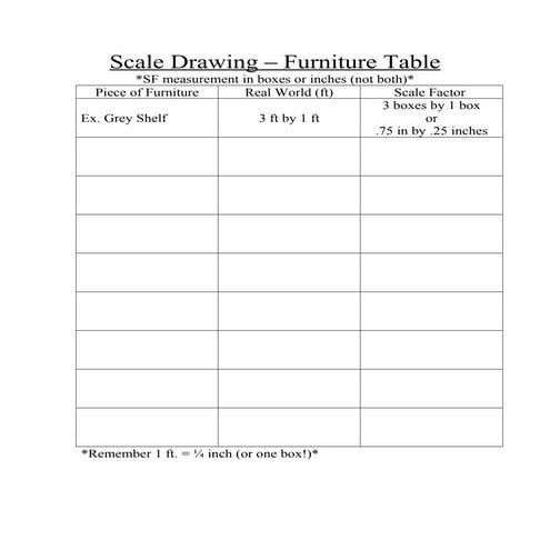 Scale drawing table