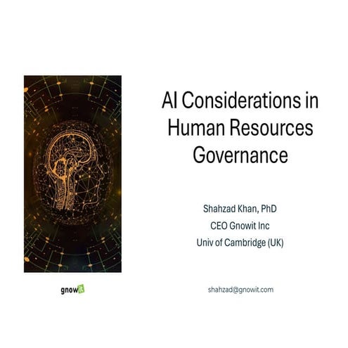 AI Considerations in HR Governance - Shahzad Khan - SocialHRCamp Ottawa 2024